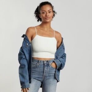 NWT Everlane The Cropped Square Neck Size Large Cami